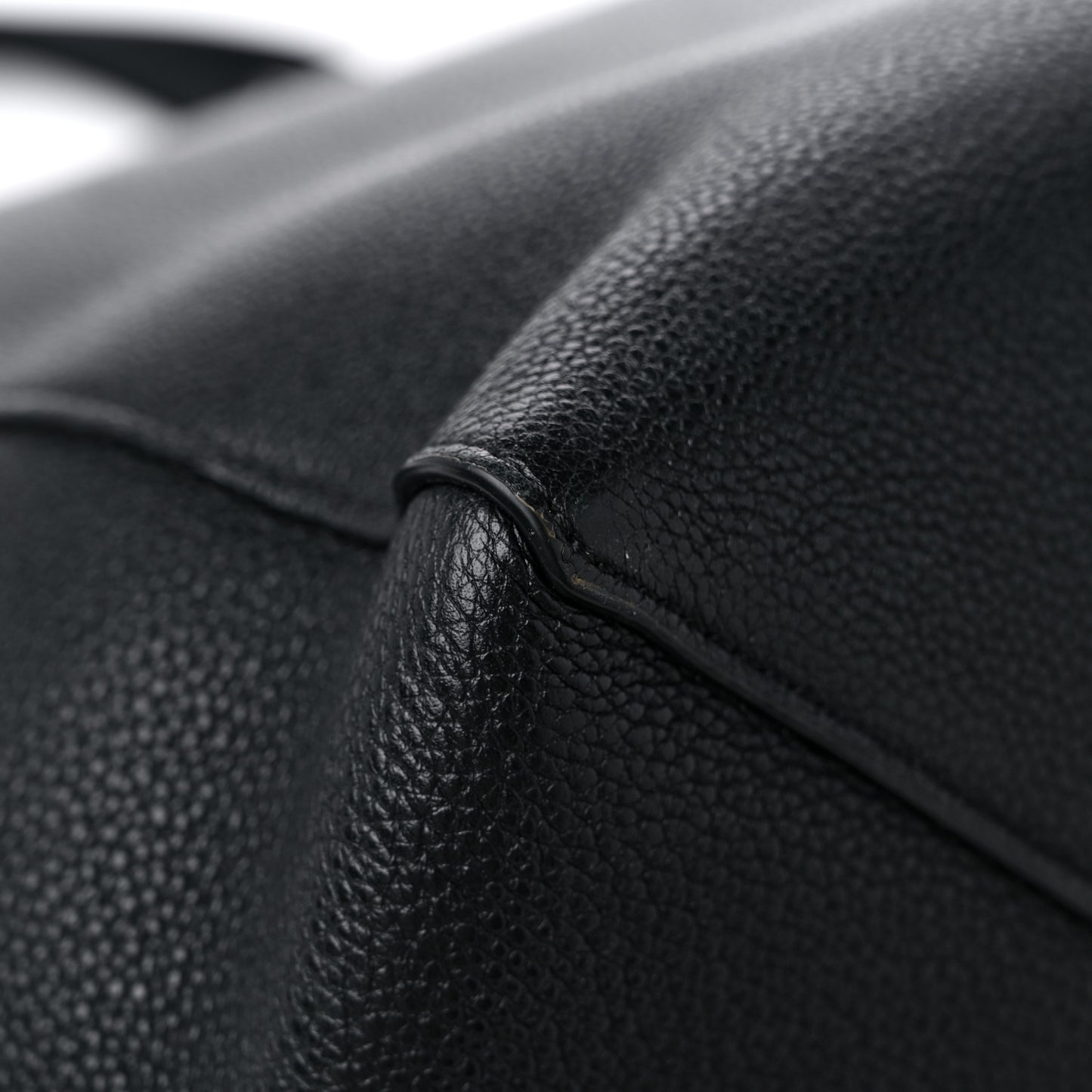 Soft Grained Calfskin Small Belt Cabas Phantom Black