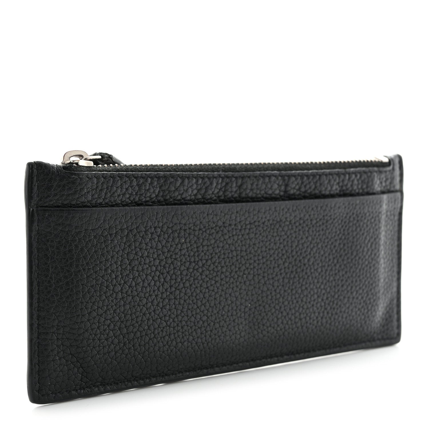 Saint Laurent Grained Calfskin 5 Fragments Zip Pouch Card Holder Black 3 of 10