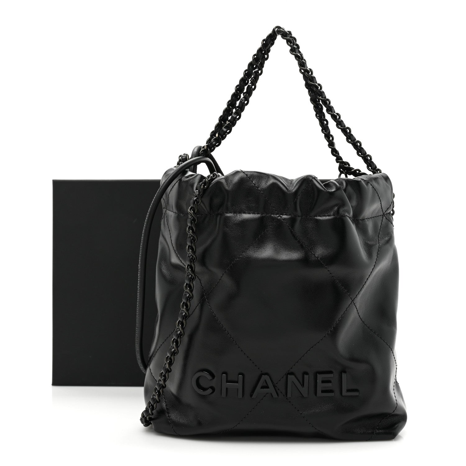 シャネル バック(リリス) Chanel Dark Grey Reissue 2.55 Stripped Double Flap 227 Bag – THE