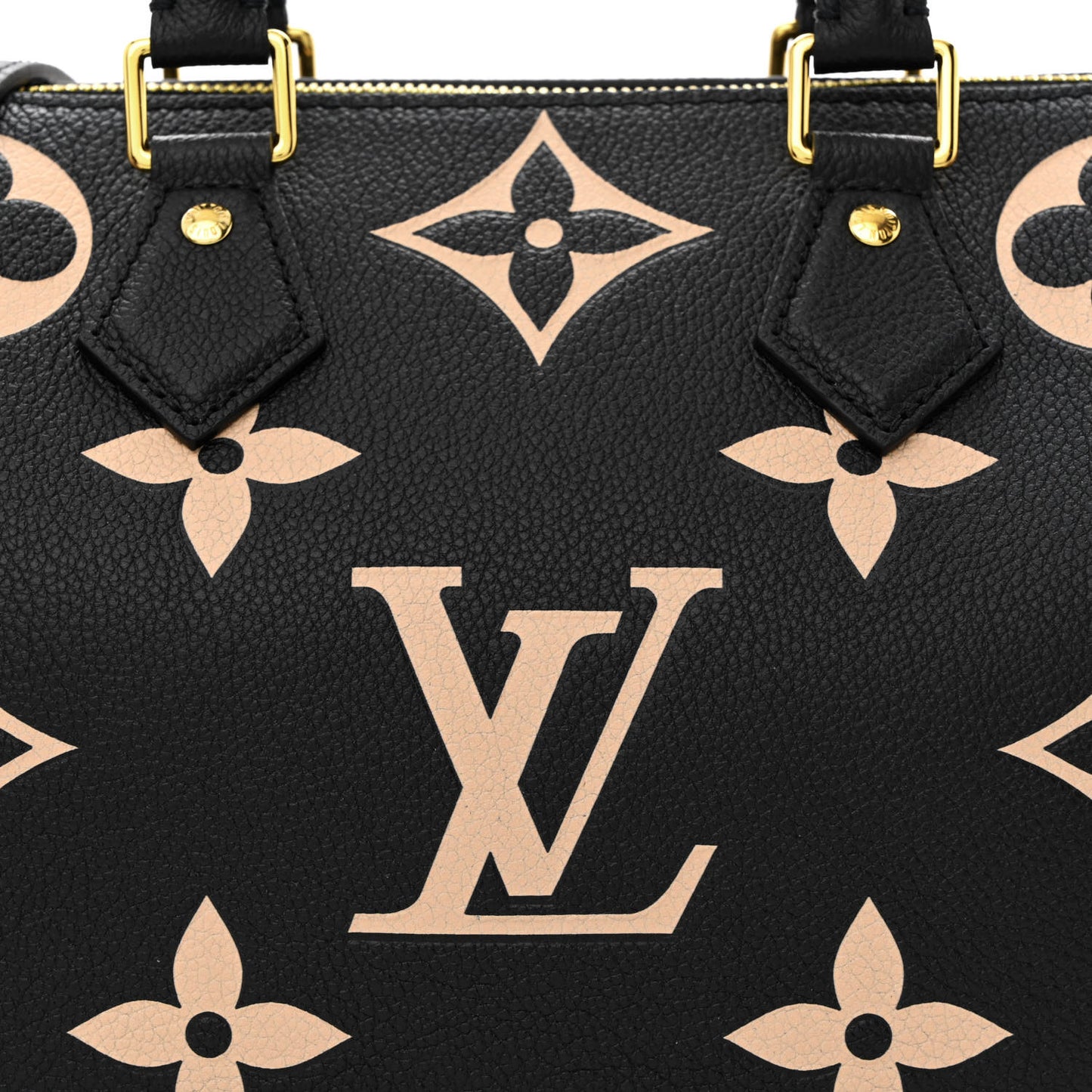 Empreinte Monogram Giant Speedy Bandouliere 25 Black Beige