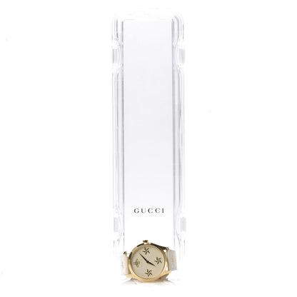 Gucci Stainless Steel Calfskin 38mm G-Timeless Bee Star Quartz Watch White 9 of 9