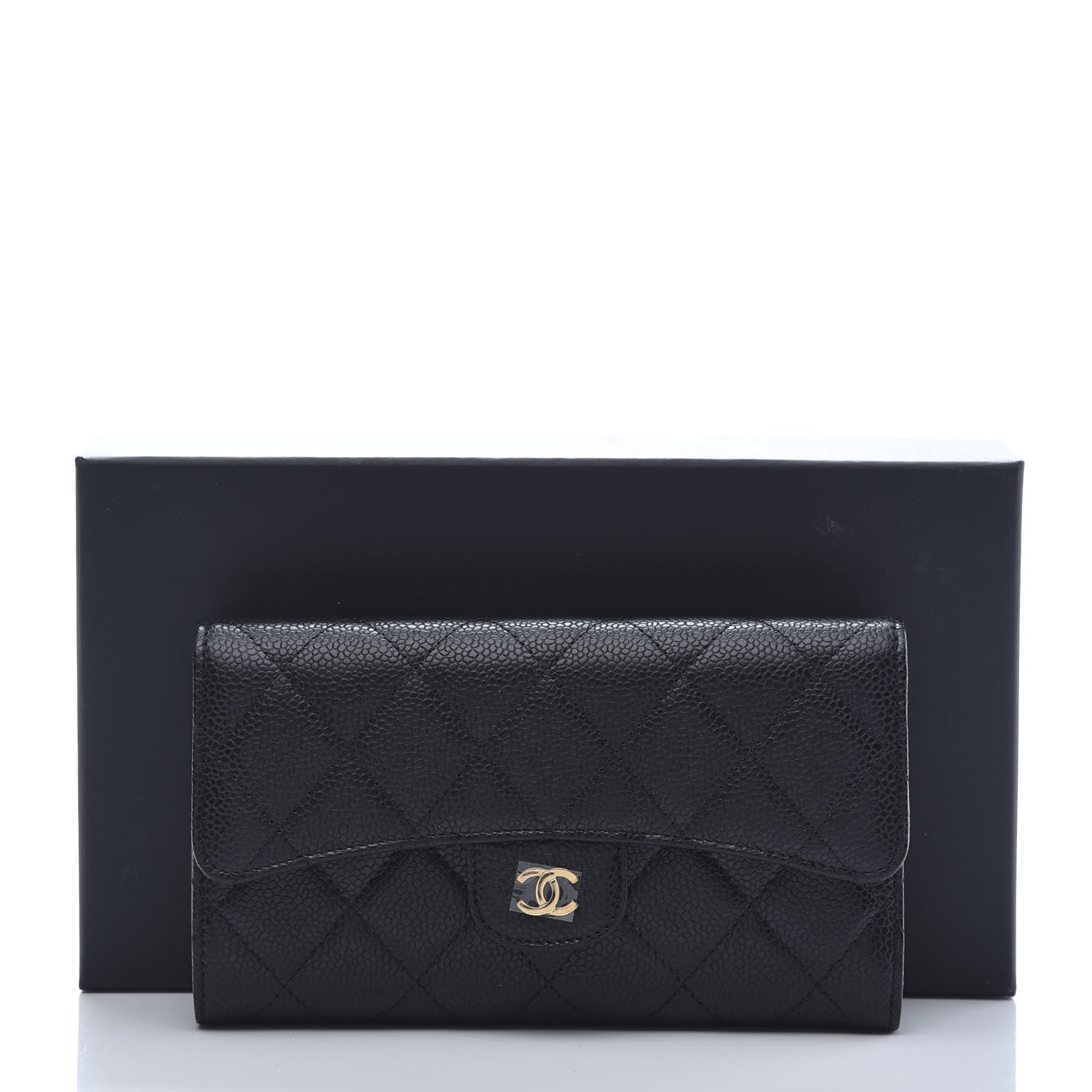 Chanel Caviar Quilted Large Flap Wallet Black 11 of 11