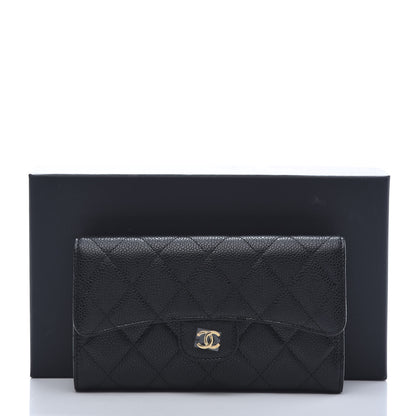 Chanel Caviar Quilted Large Flap Wallet Black 11 of 11