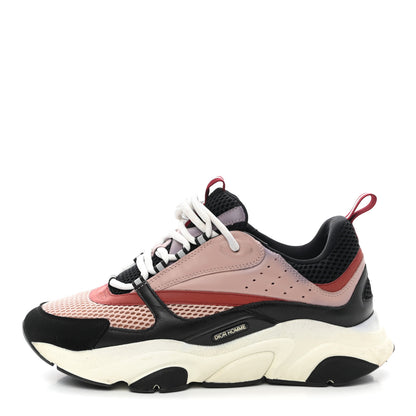 Christian Dior Technical Mesh Calfskin Mens B22 Sneakers 41 Pink Red Black 1 of 11