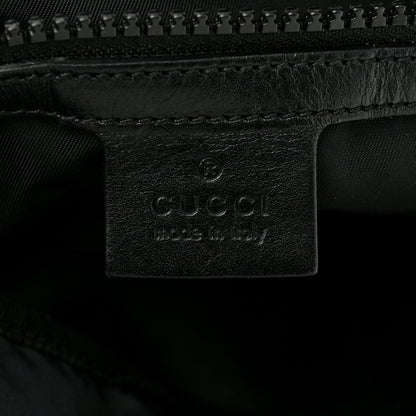 Gucci Techno Canvas Web L'Aveugle Par Amour Embroidered Double Buckle Backpack Black 6 of 10