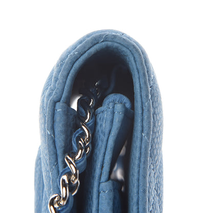 Chanel Iridescent Caviar Quilted Wallet On Chain WOC Blue 12 of 13