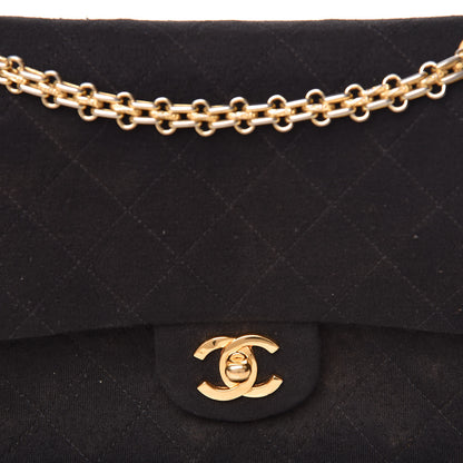 Chanel Jersey Quilted Medium Double Flap Black 15 of 17