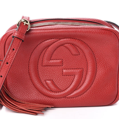 Gucci Pebbled Calfskin Small Soho Disco Bag Tabasco Red 21 of 21