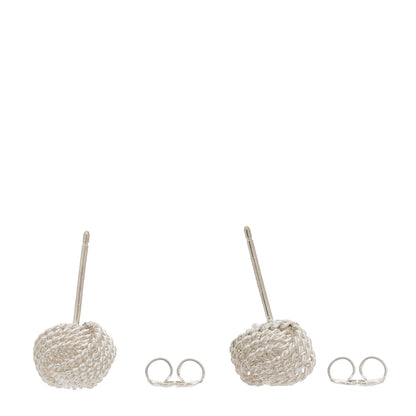 Tiffany Sterling Silver Twist Knot Earrings 3 of 4