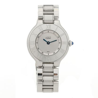 Cartier Stainless Steel 28mm Must De 21 Quartz Watch 1 of 4