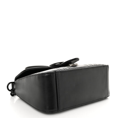 Gucci Calfskin Matelasse Monochrome GG Marmont Top Handle Shoulder Bag Black 4 of 10