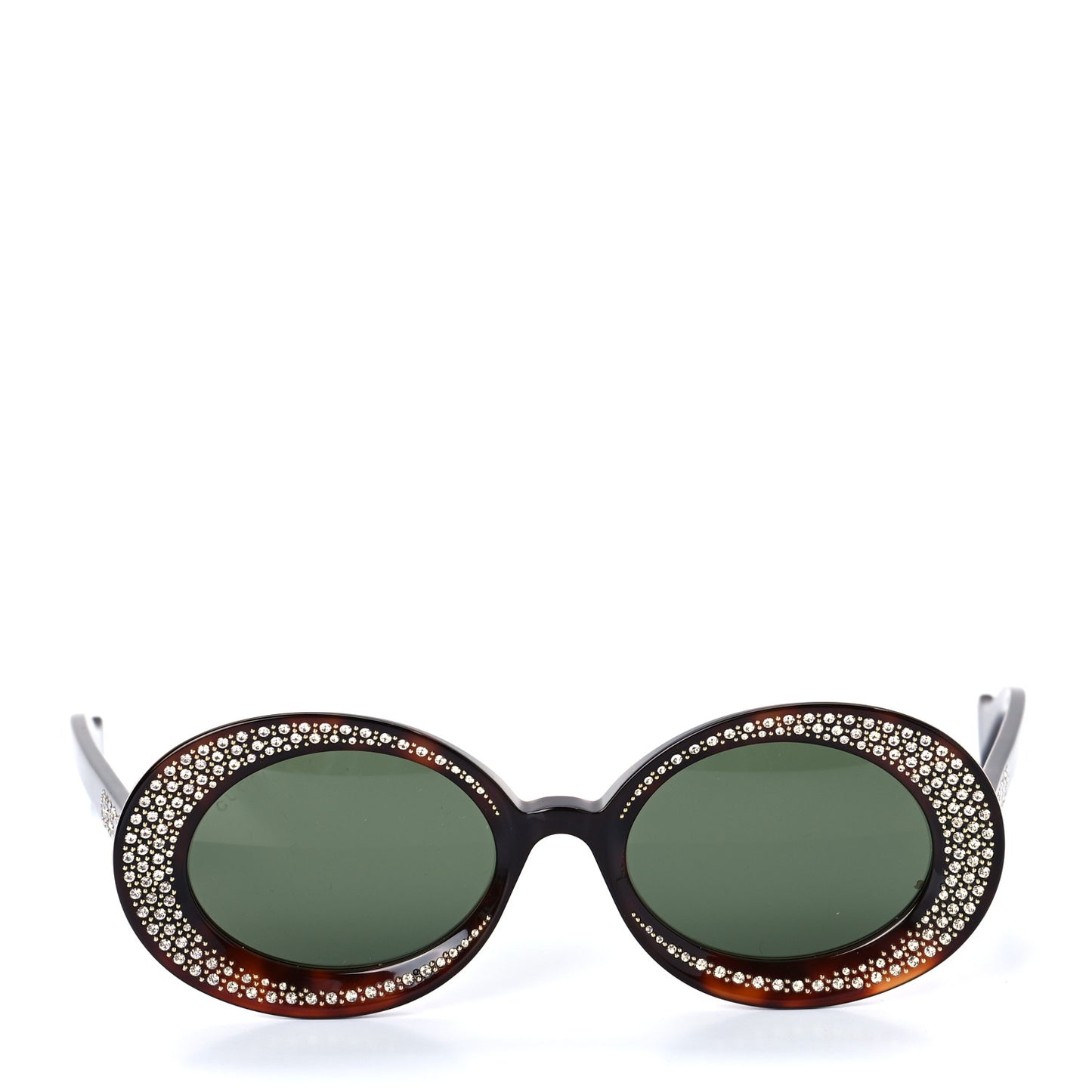 Acetate Crystal Round Sunglasses GG0618S Tortoiseshell