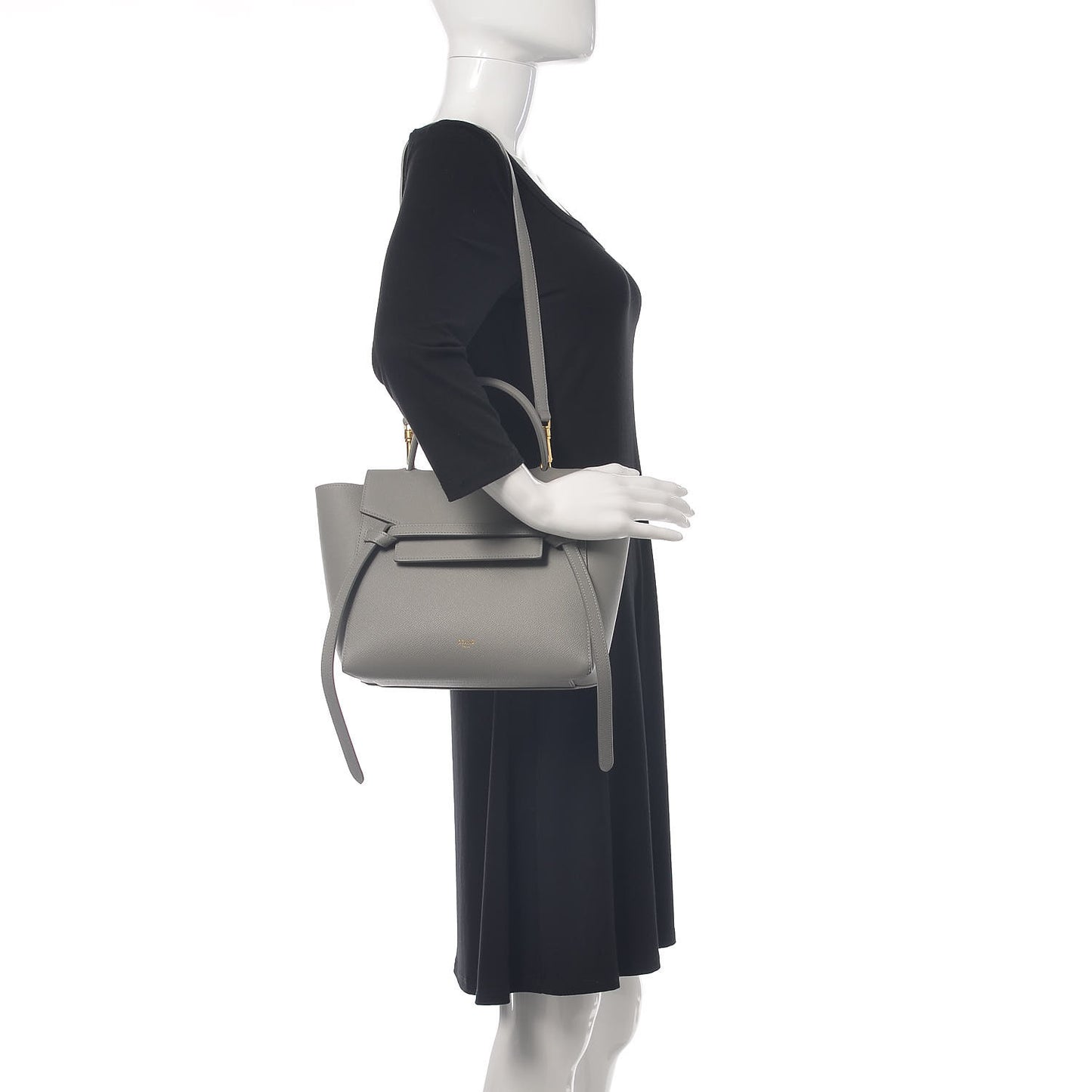 Grained Calfskin Micro Belt Bag Cloud