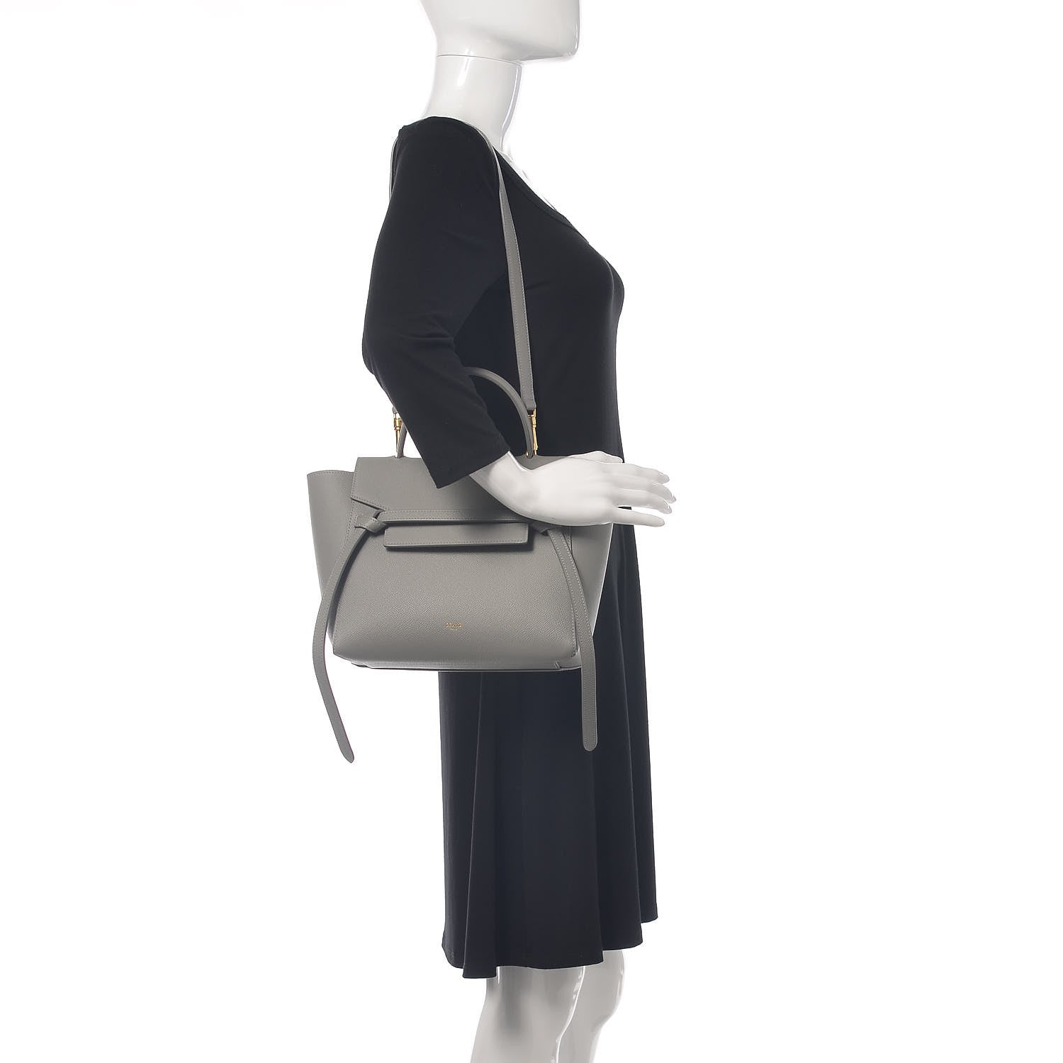 Celine Grained Calfskin Micro Belt Bag Cloud 2 of 10