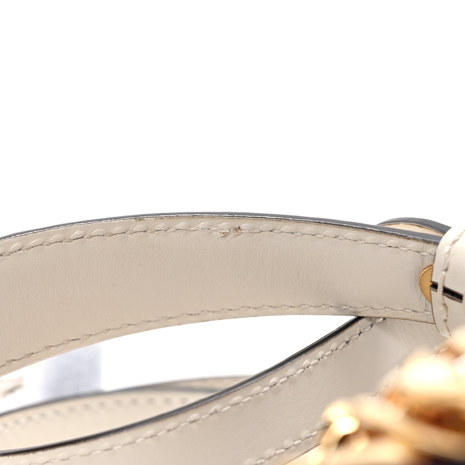 Gucci Calfskin Animal Studs Mini Sylvie Top Handle Bag White 11 of 11