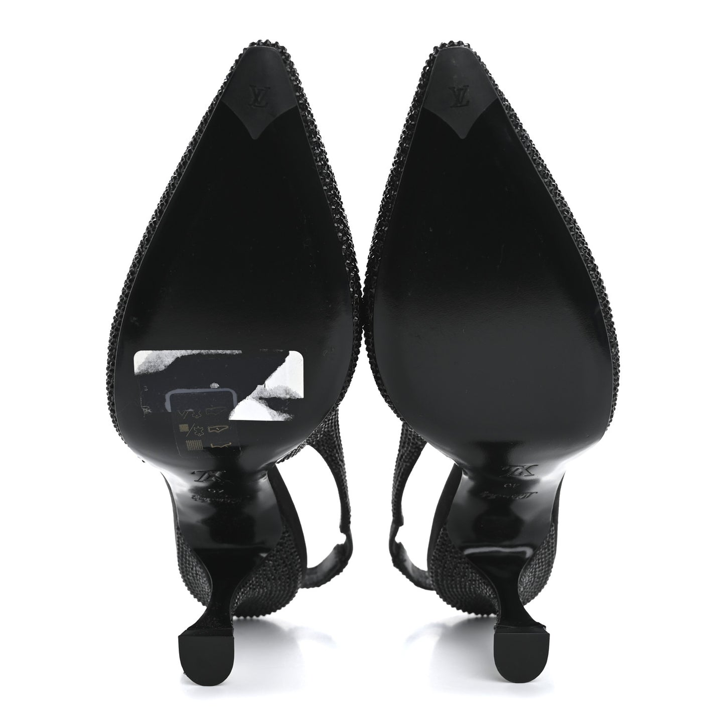 Crystal Sparkle Slingback Pumps 40 Black