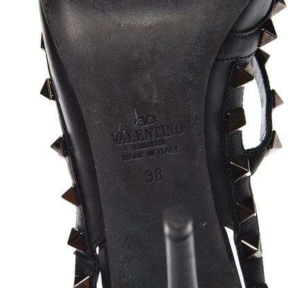 Valentino Garavani Nappa Rockstud Ankle Strap Pumps 38 Black 8 of 12