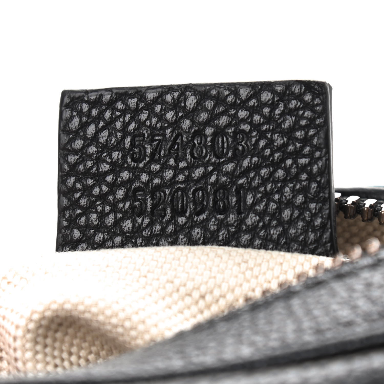Gucci Grained Calfskin Mini Logo Messenger Bag Black 7 of 9