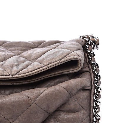 Chanel Washed Lambskin Chain Around Hobo Grey 13 of 16