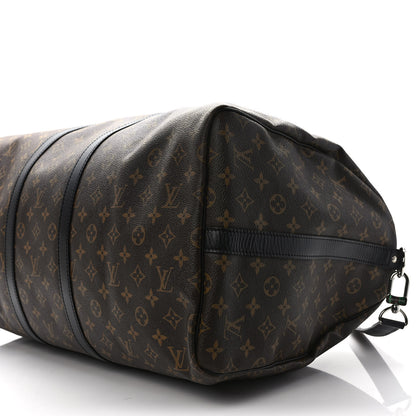 Louis Vuitton Monogram Macassar Keepall Bandouliere 55 8 of 8