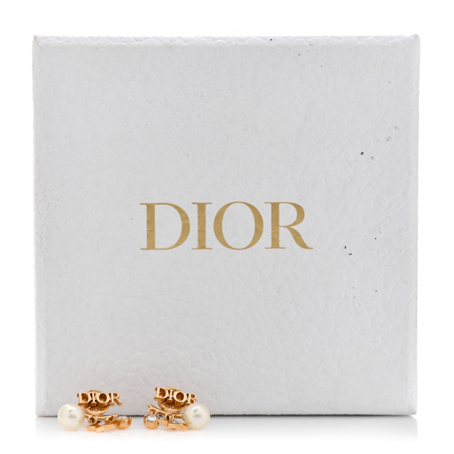 Pearl Crystal Dio(r)evolution Earrings Aged Gold