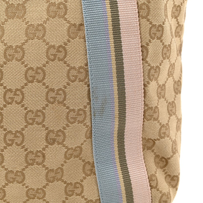 Gucci GG Monogram Medium Web Handle Vertical Tote Pink Blue 11 of 11