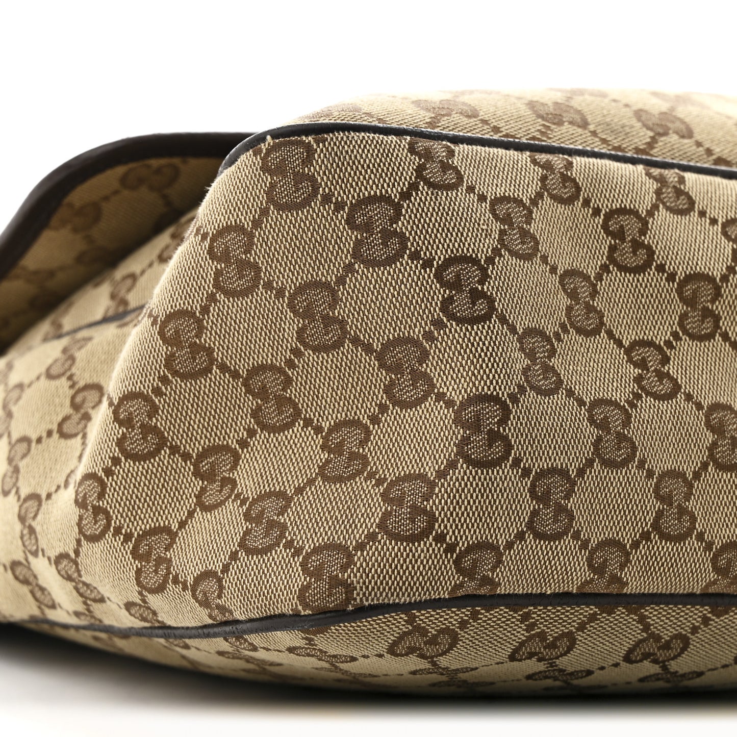 Monogram Web Medium Flap Messenger Beige Dark Brown