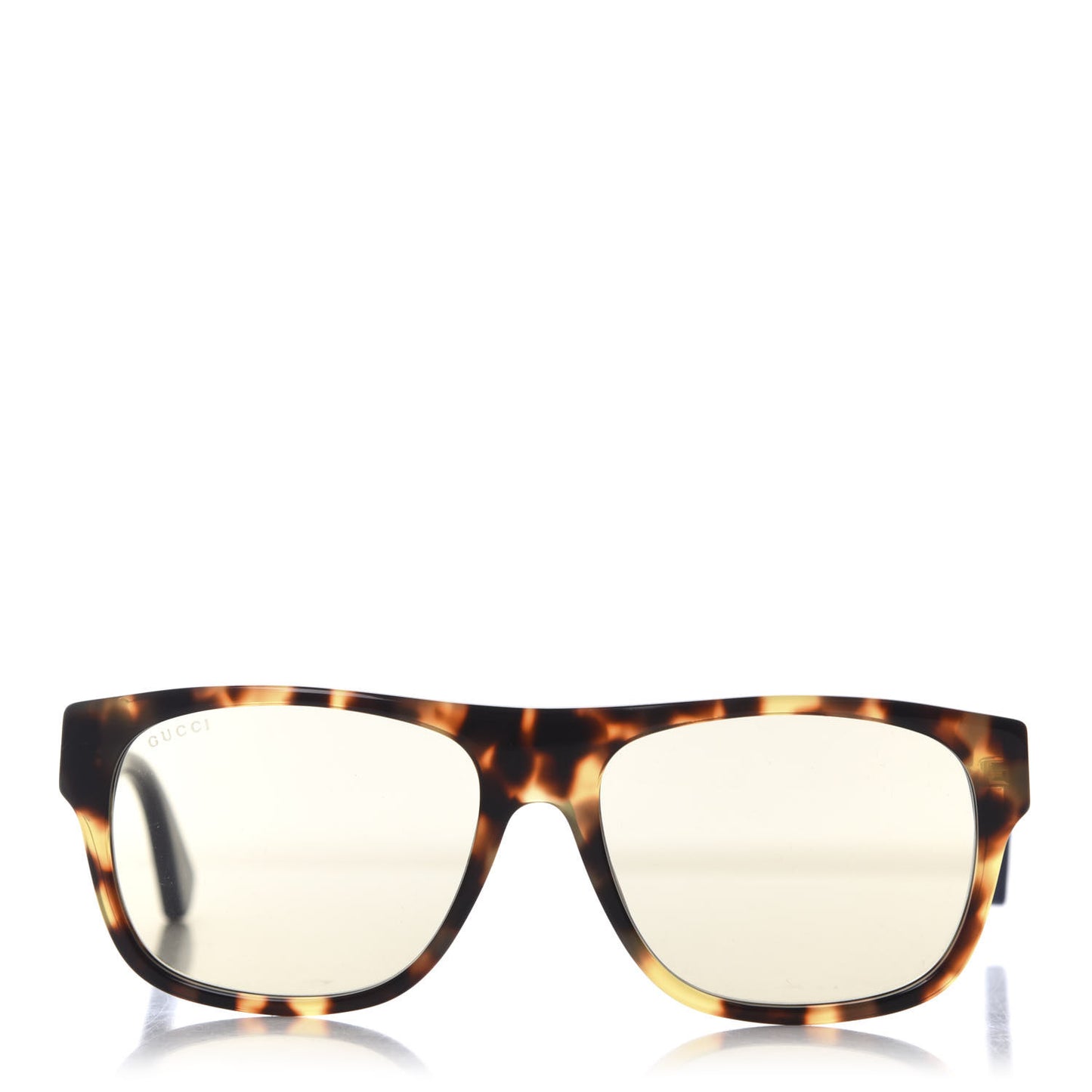 Acetate Square Frame Web Sunglasses GG0341S Tortoise