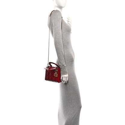 Christian Dior Patent Cannage Mini Lady Dior Red 2 of 10