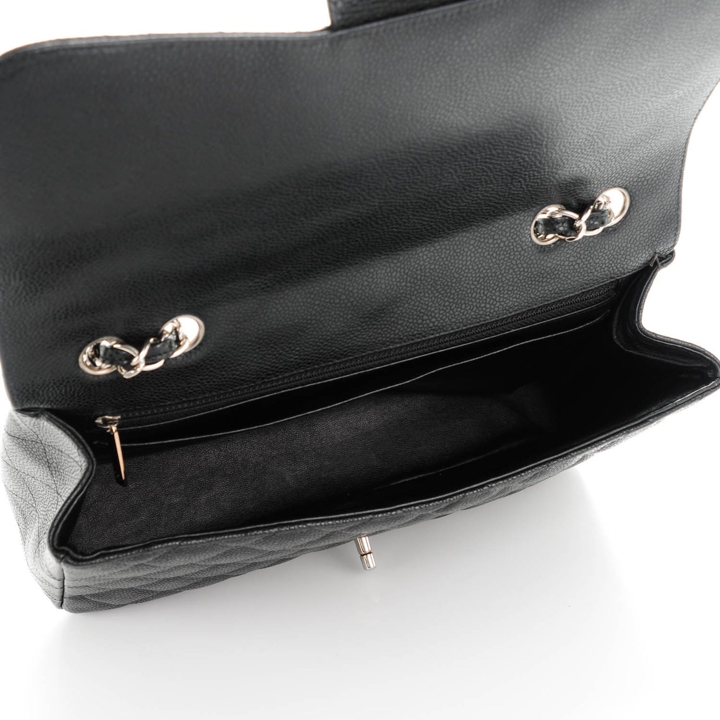 Caviar Quilted Jumbo Single Flap Black