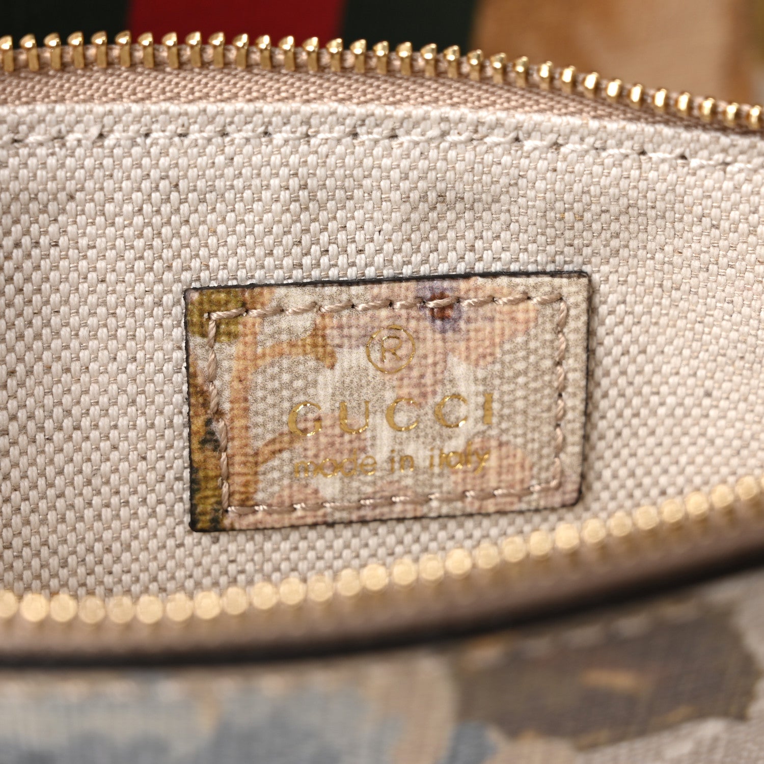 Gucci GG Supreme Monogram Water Flora Web Large Ophidia Tote Beige White Multicolor 7 of 10