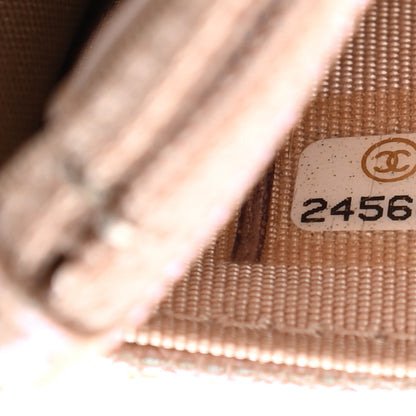 Chanel Metallic Caviar Chevron Quilted Wallet On Chain WOC Light Gold 8 of 11