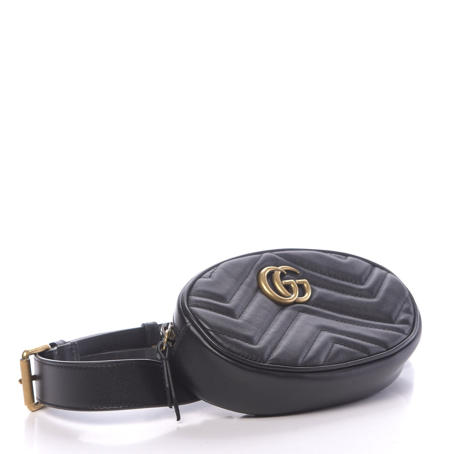 Calfskin Matelasse GG Marmont Belt Bag 95 38 Black