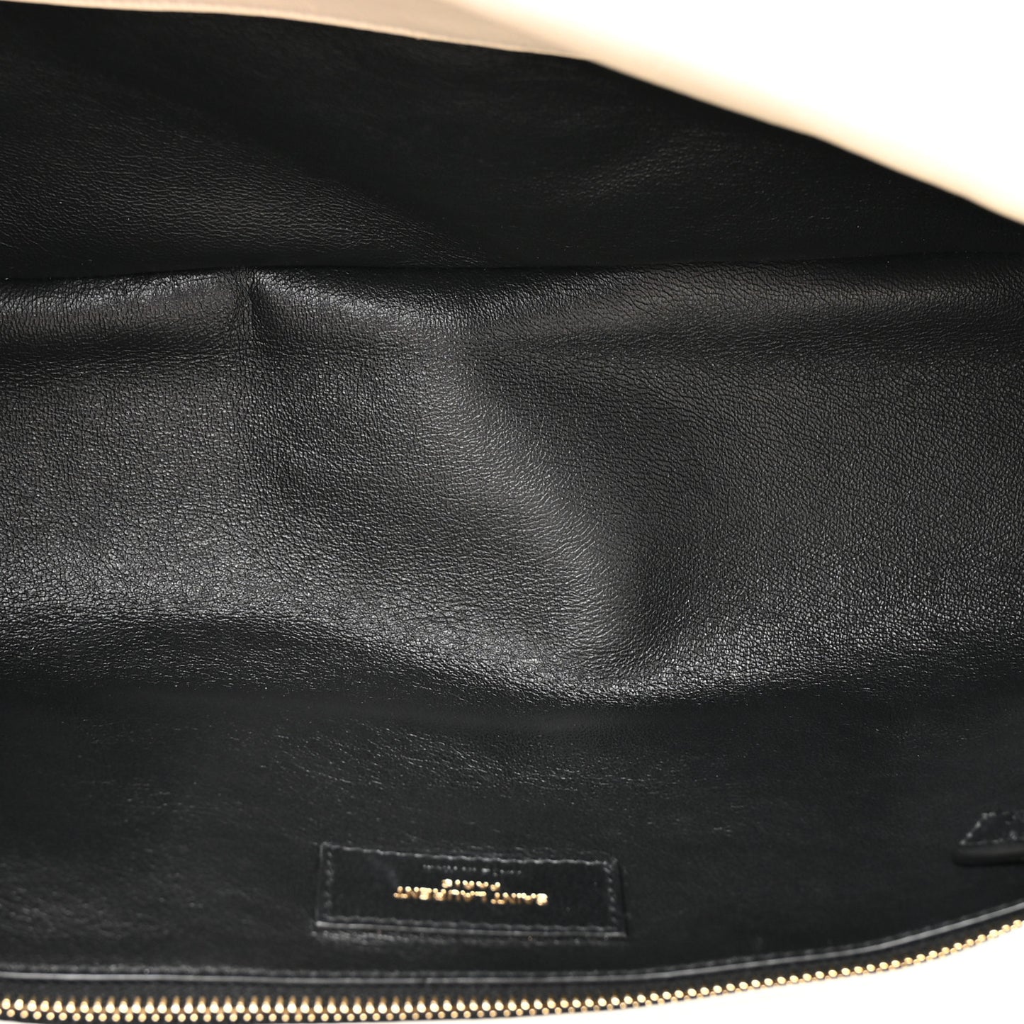 Lambskin Quilted Sade Puffer Envelope Clutch Crema Soft