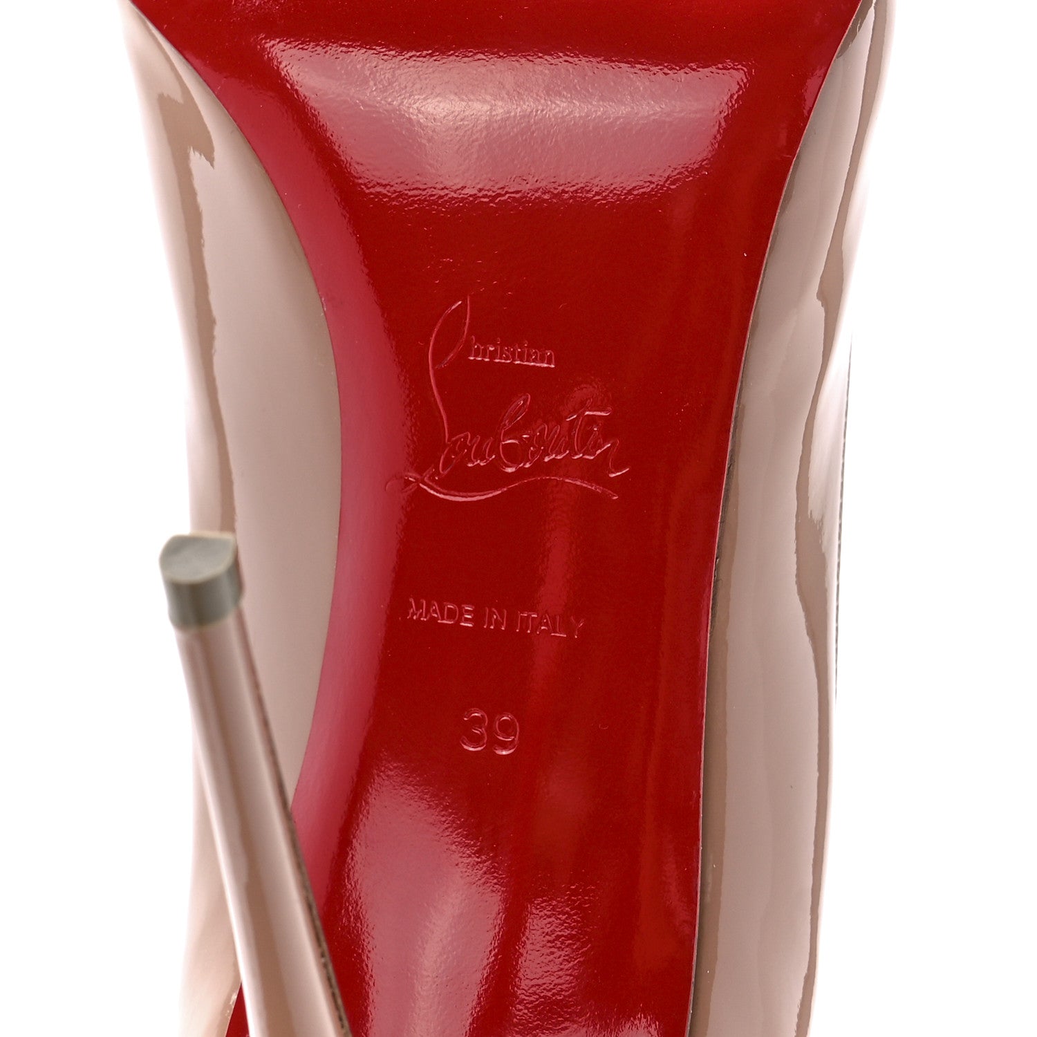 Christian Louboutin Patent Corneille 100 Pumps 39 Nude 6 of 8
