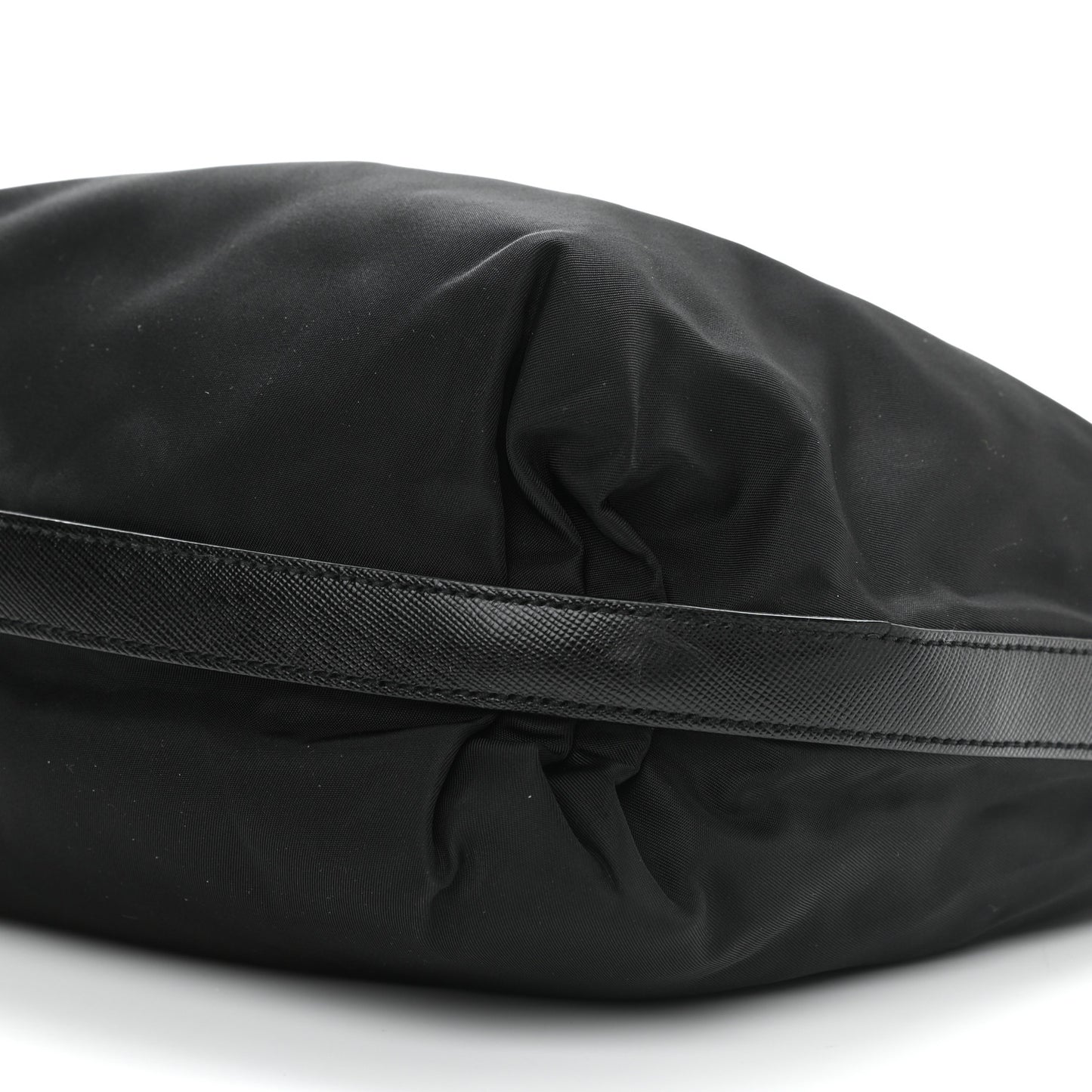 Tessuto Nylon Saffiano Sacca Shoulder Bag Black