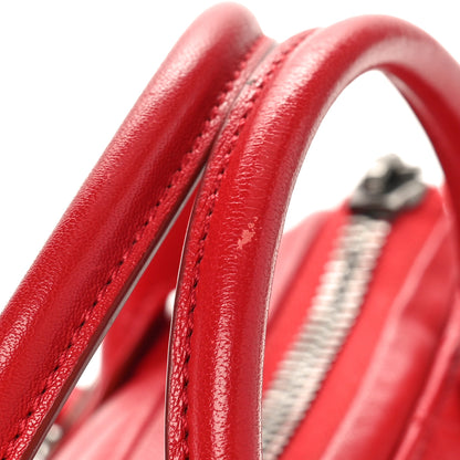 Chanel Shiny Sheepskin Quilted Small Shopping Tote Red 11 of 11