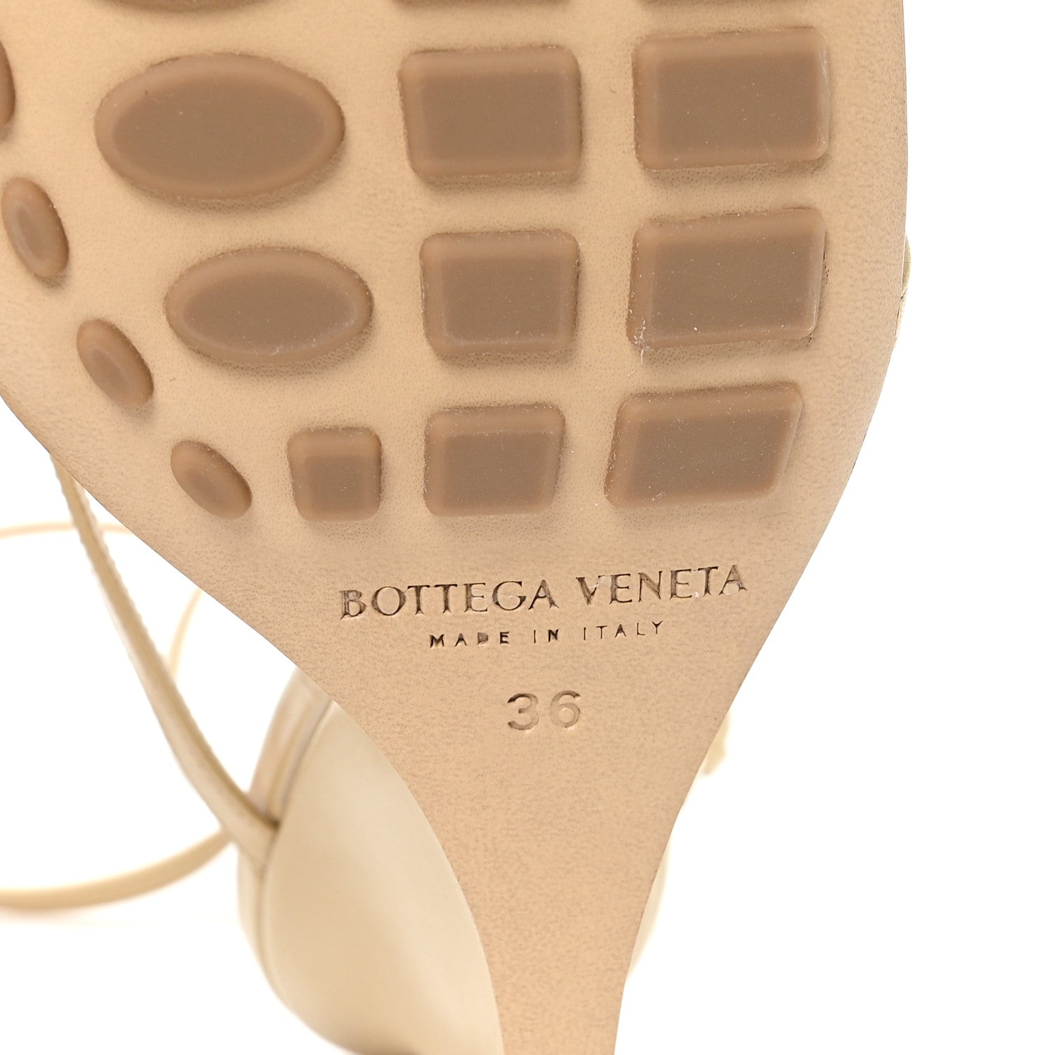 Bottega Veneta Lambskin Stretch Lounge Wedge Sandals 36 Cane Sugar 7 of 9