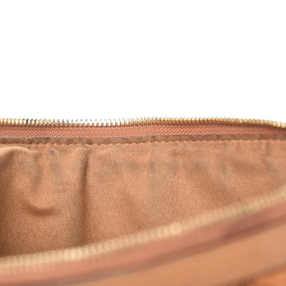 MCM Visetos Liz Shopper Tote Pouch Cognac 8 of 12