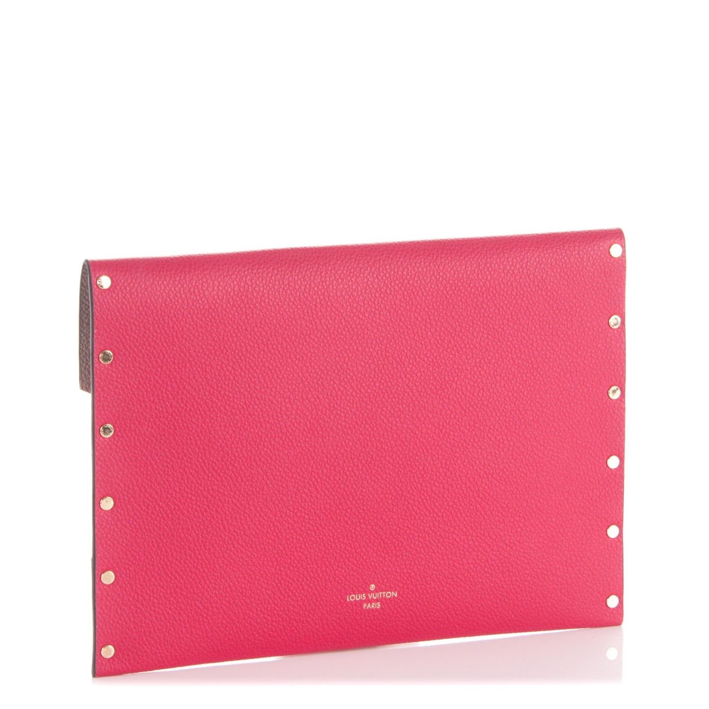 Cuir Rivets Enveloppe Fuchsia