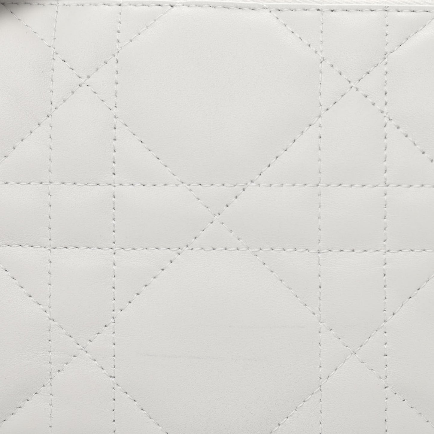 Lambskin Cannage Small Dior Vibe Hobo Bag White