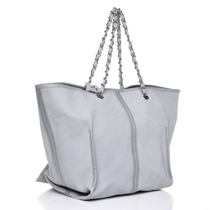 Chanel Iridescent Caviar Camellia Flower Shopping Tote Grey 4 of 16