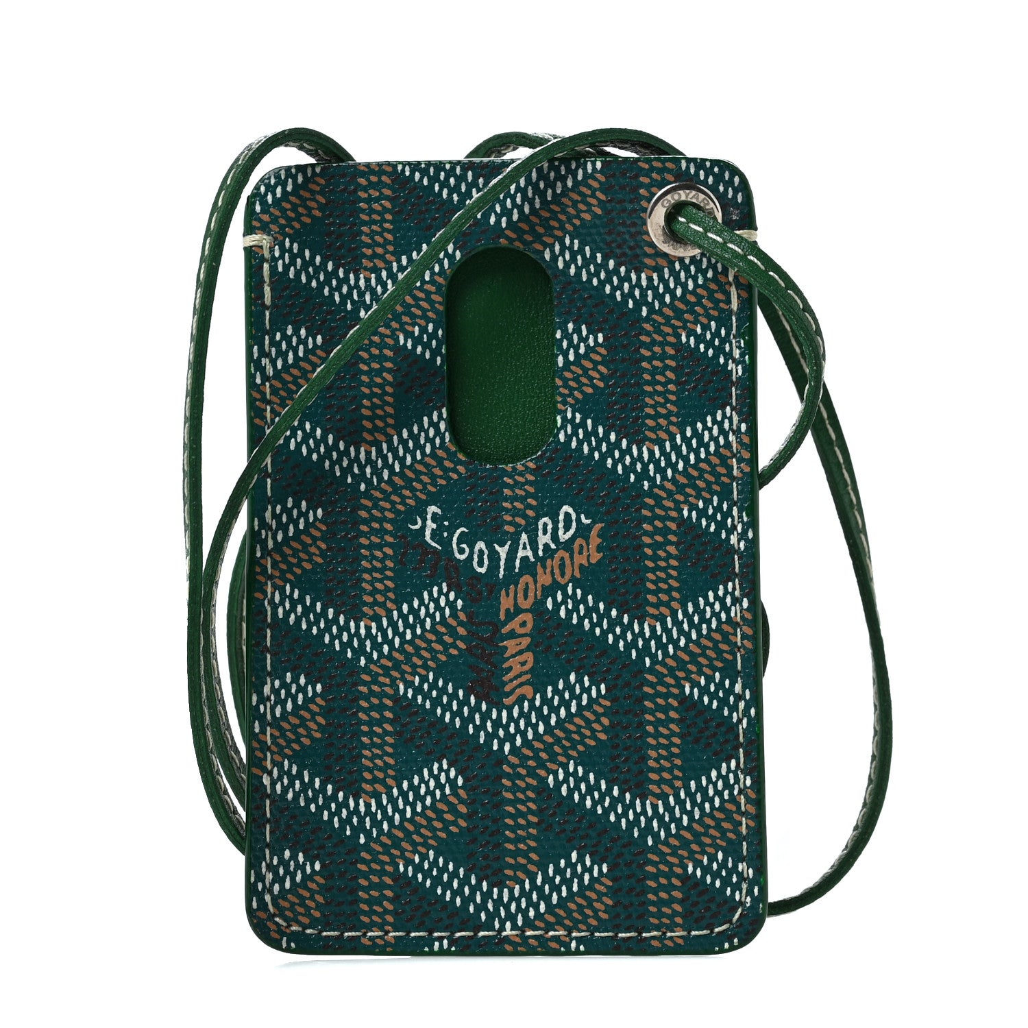 Goyard Goyardine ID Holder Lanyard Green 1 of 6
