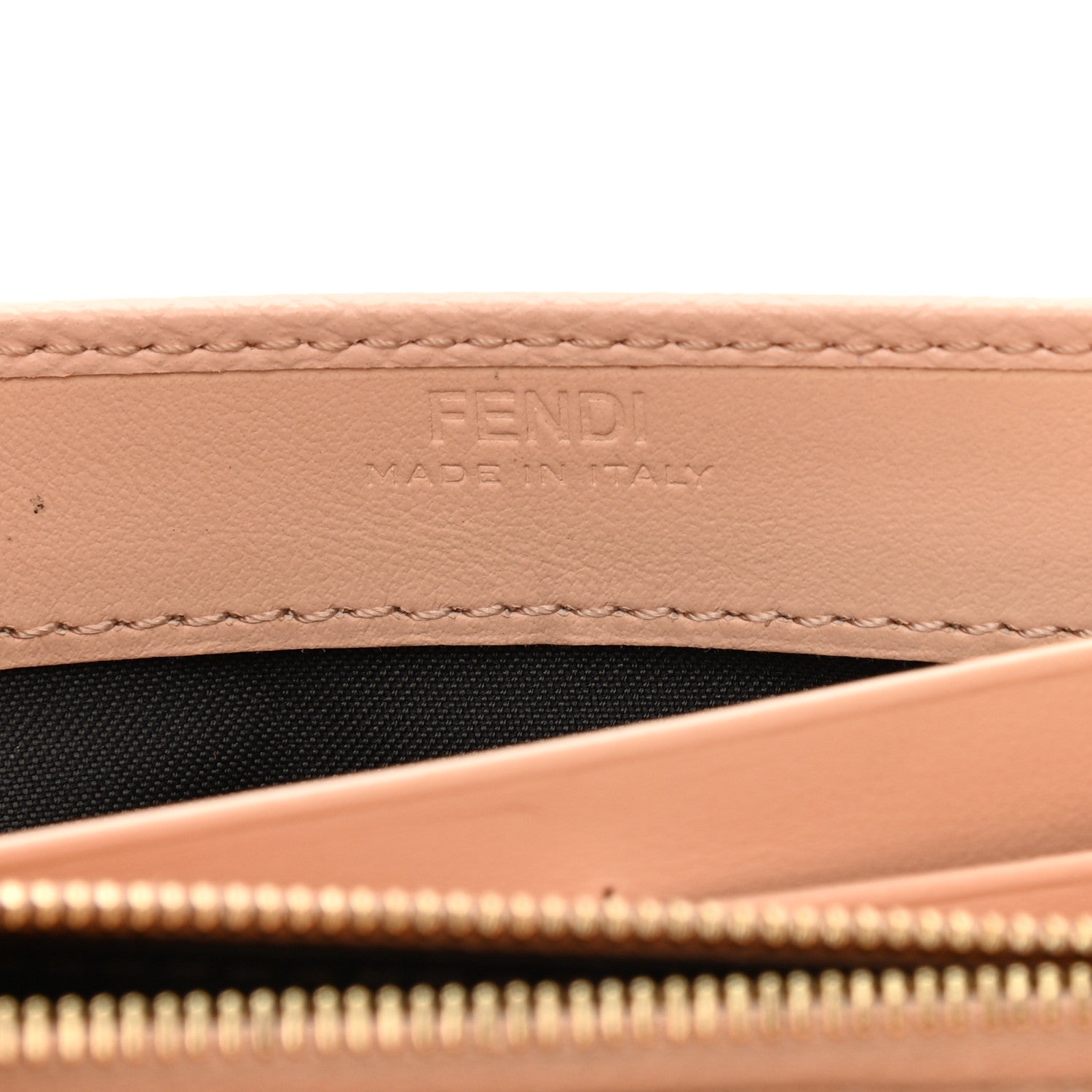 Fendi Vitello Cruise F is Fendi Bi-Color FF 1974 Embossed Continental Envelope Wallet On Chain Maya Black Light Rose 6 of 12