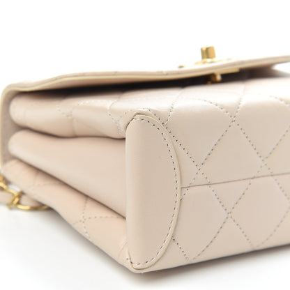 Chanel Lambskin Quilted Mini Trendy Spirit Top Handle Flap Beige 9 of 11