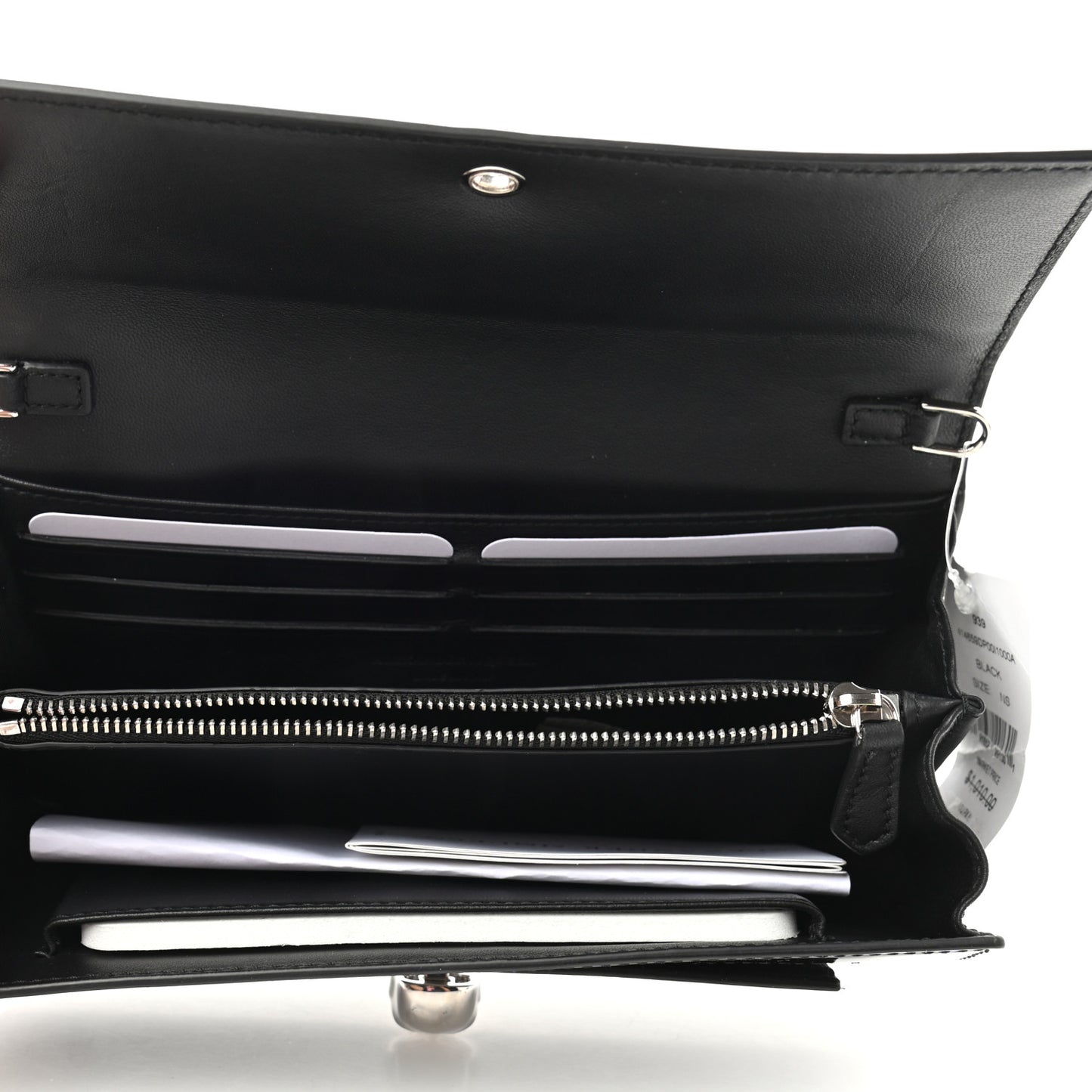 Patent Skull Wallet on Chain Black