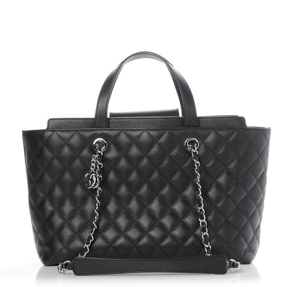 Chanel Calfskin Quilted Large Shopping Tote Black 1 of 9