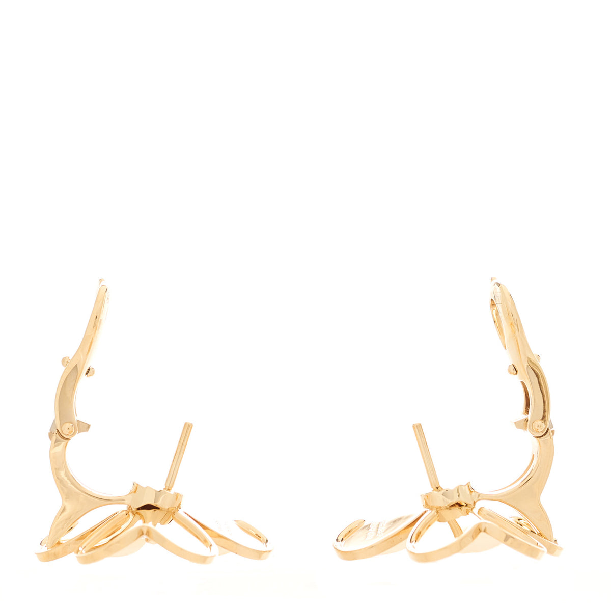 18K Yellow Gold Diamond Large Frivole Earrings