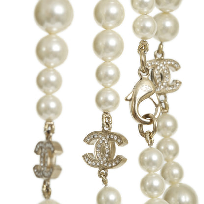 Chanel Crystal CC Graduated Pearl Necklace 35 2 of 5