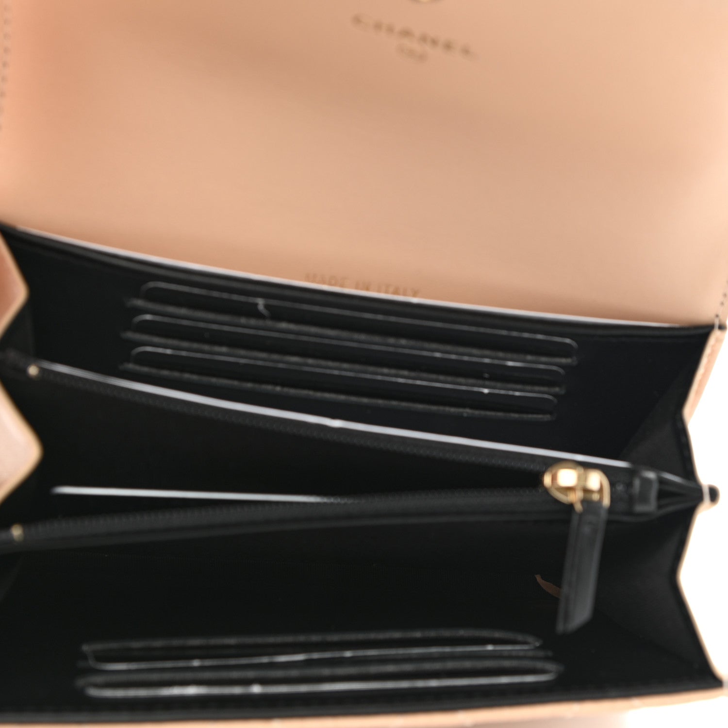 Chanel Caviar Quilted Medium Filigree Flap Wallet Beige Black 5 of 9